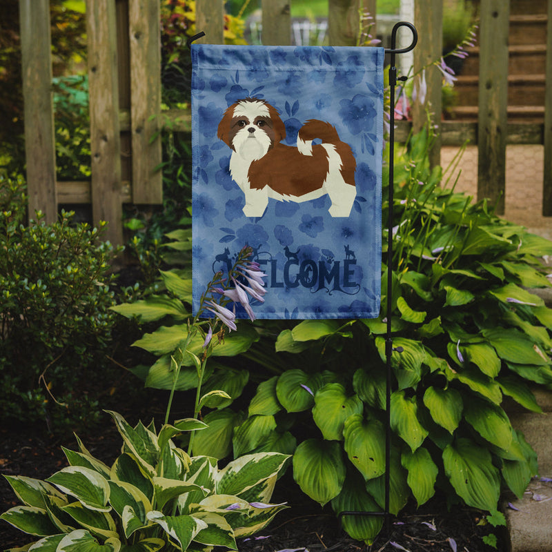 Shih Tzu Welcome Garden Flag – Decorative Outdoor Yard Flag CK6267GF