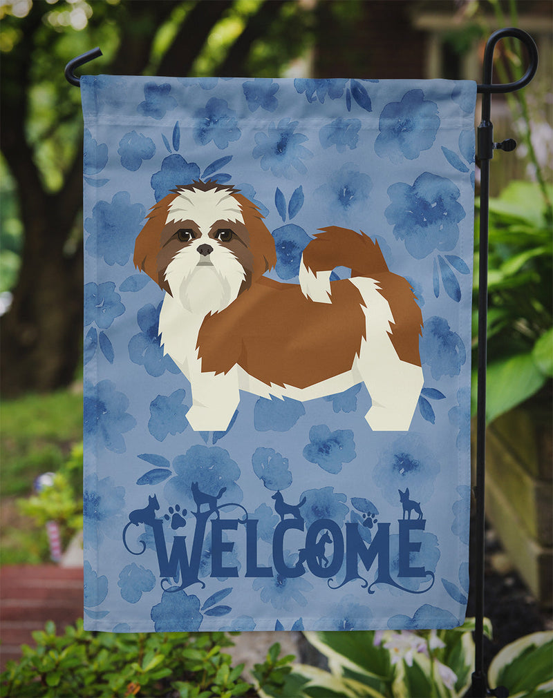 Shih Tzu Welcome Garden Flag – Decorative Outdoor Yard Flag CK6267GF