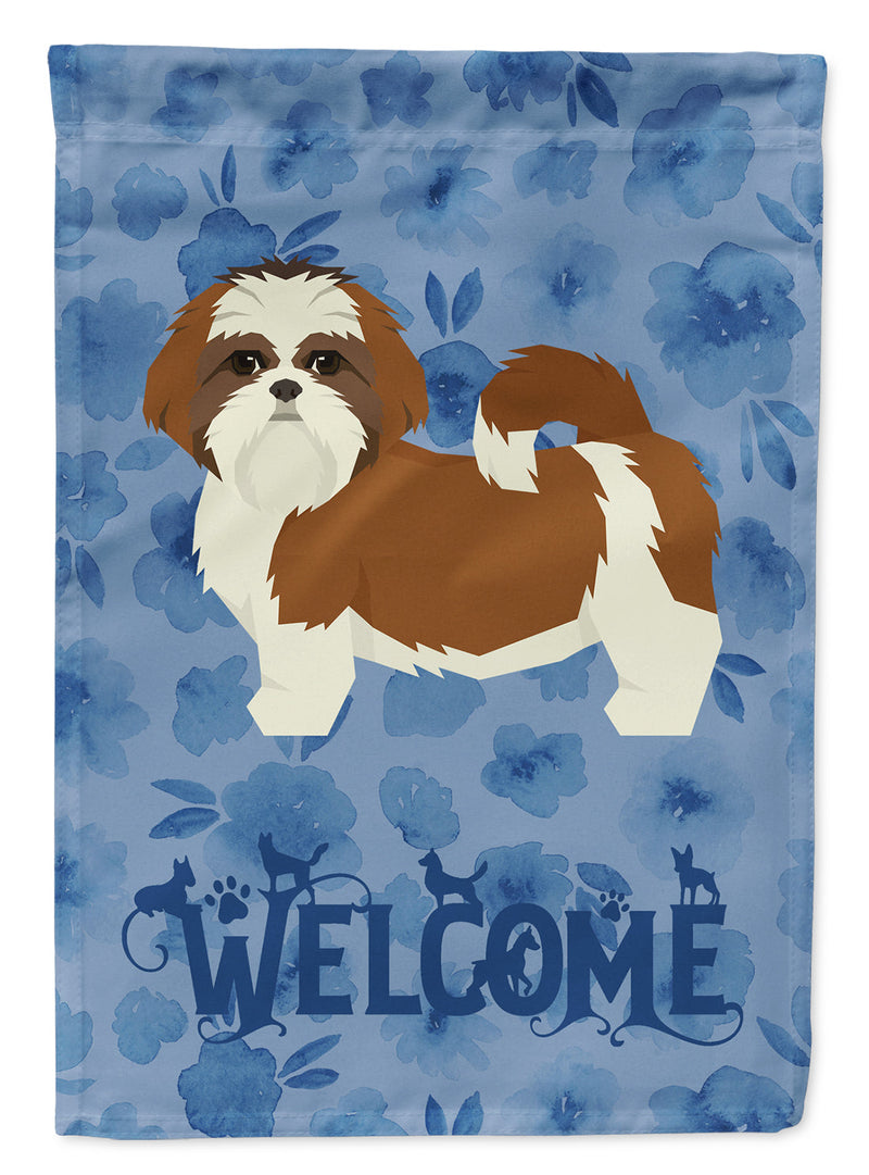 Shih Tzu Welcome Garden Flag – Decorative Outdoor Yard Flag CK6267GF