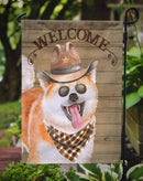 Akita Cowboy Dog Welcome Garden Flag – Western-Style Dog with Hat & Sunglasses CK6275GF