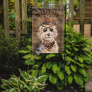 Champagne Cockapoo Cowboy Dog Welcome Garden Flag – Western-Style Dog with Hat & Sunglasses CK6304GF
