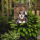 Alaskan Malamute Cowboy Dog Welcome Garden Flag – Western-Style Dog with Hat & Sunglasses CK6317GF