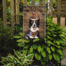 Border Collie Cowboy Dog Welcome Garden Flag – Western-Style Dog with Hat & Sunglasses CK6319GF