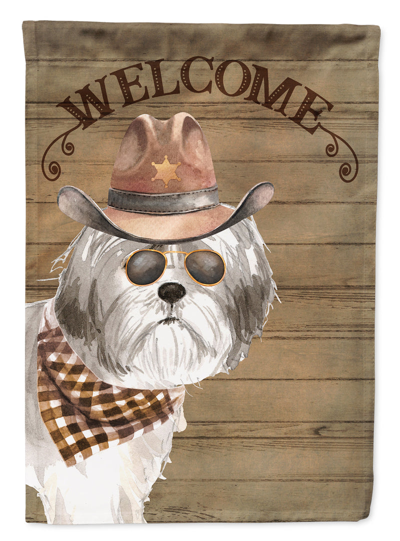 Shih Tzu Puppy Cut Country Dog Flag Canvas House Size CK6363CHF