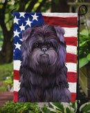 Affenpinscher American Flag Garden Flag - Outdoor Decorative Yard Flag CK6382GF