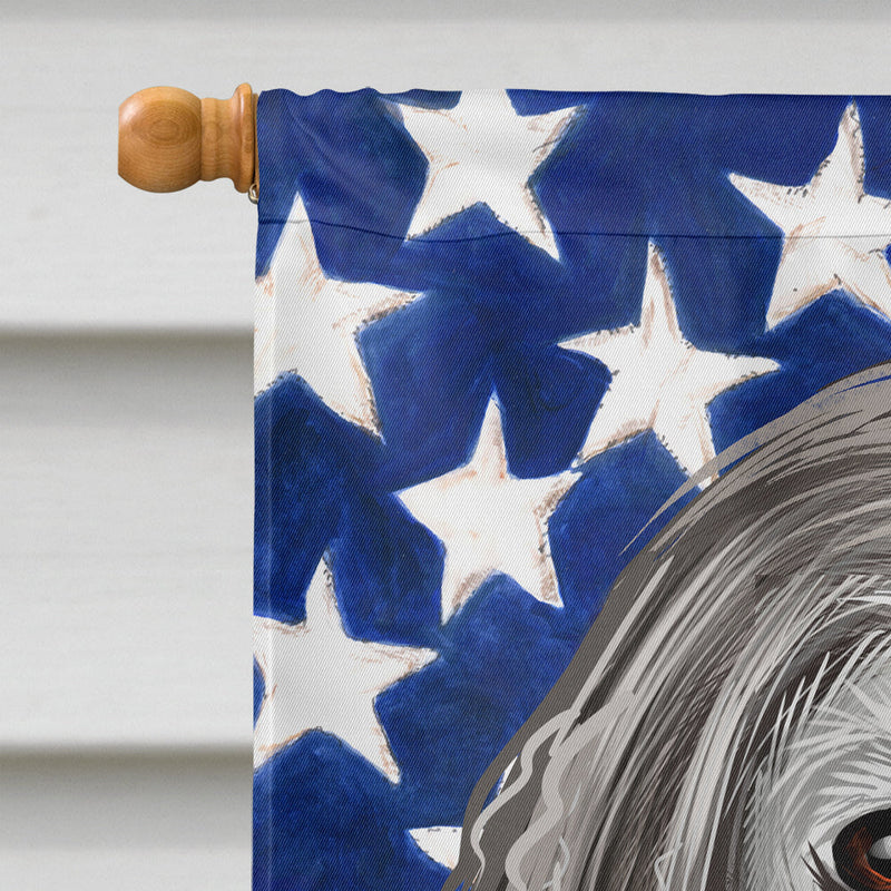 Afghan Hound American Flag Flag Canvas House Size CK6383CHF