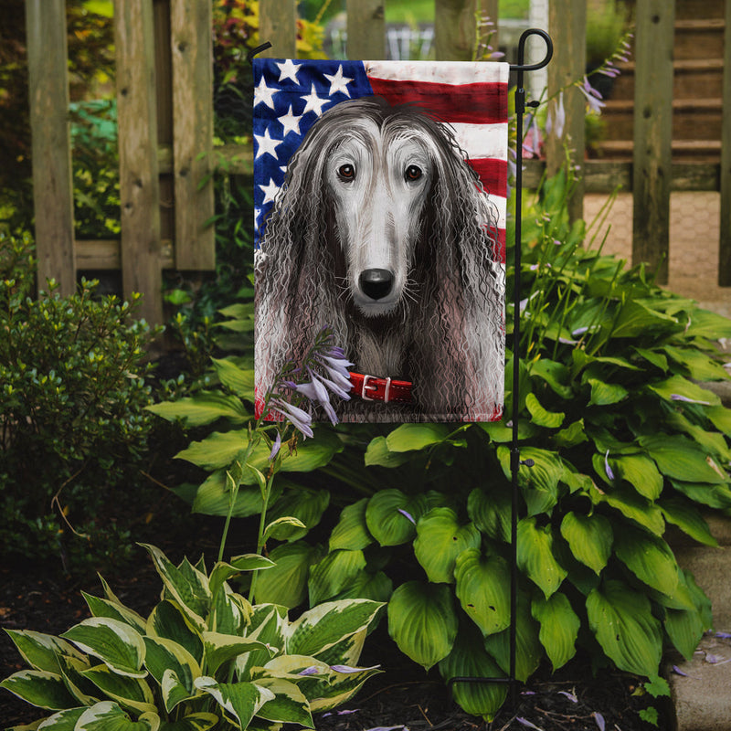 Afghan Hound American Flag Flag Garden Size CK6383GF