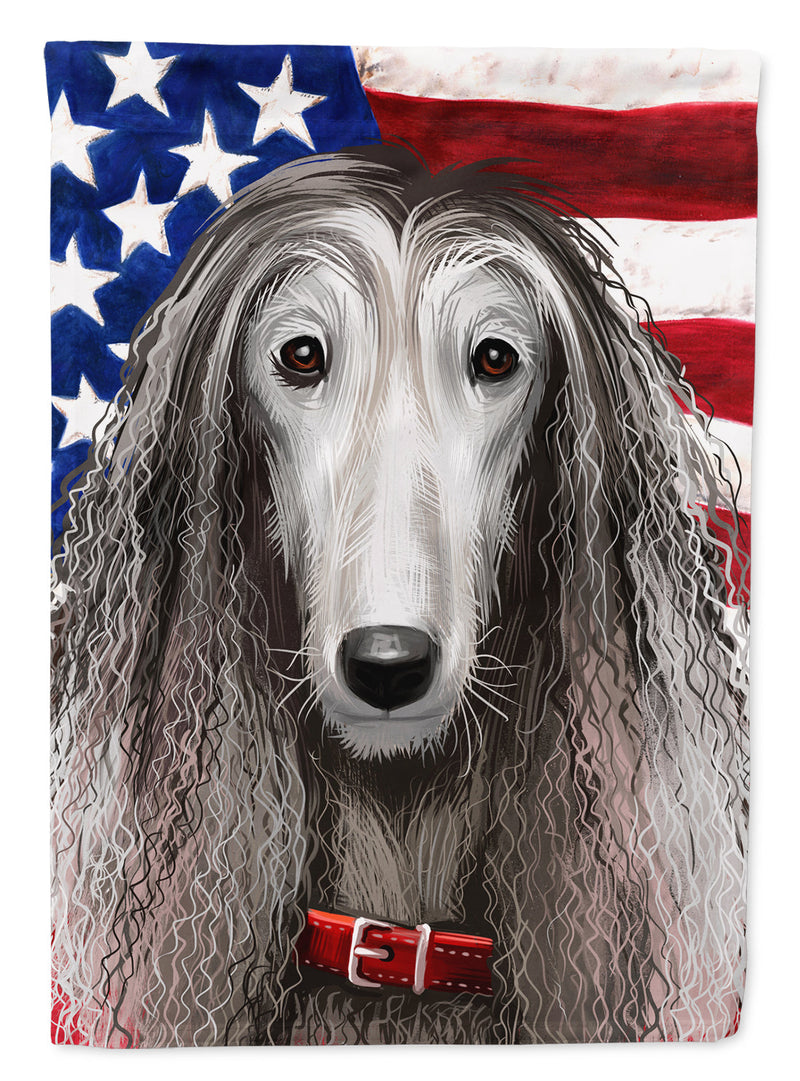 Afghan Hound American Flag Garden Flag - Outdoor Decorative Yard Flag CK6383GF