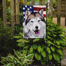 Alaskan Husky American Flag Garden Flag - Outdoor Decorative Yard Flag CK6389GF