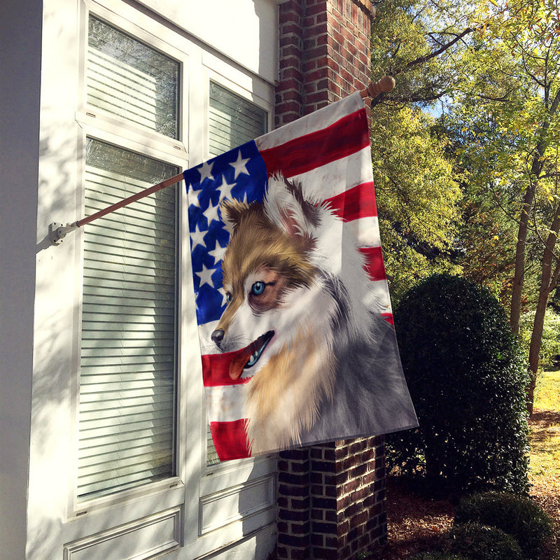 Alaskan Klee Kai American Flag Flag Canvas House Size CK6390CHF