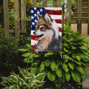Alaskan Klee Kai American Flag Garden Flag - Outdoor Decorative Yard Flag CK6390GF