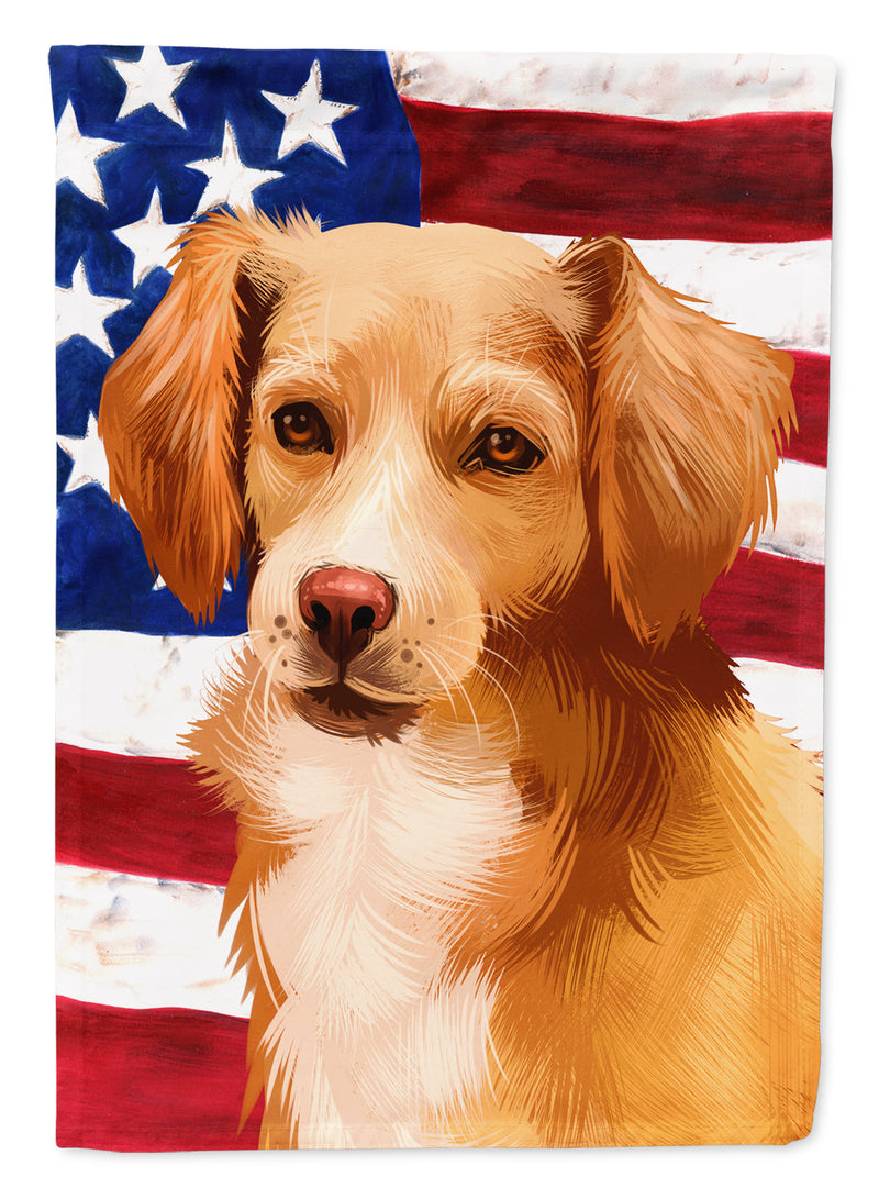 Alopekis Dog American Flag Flag Canvas House Size CK6391CHF