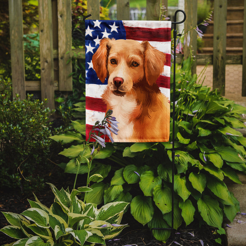 Alopekis Dog American Flag Garden Flag - Outdoor Decorative Yard Flag CK6391GF