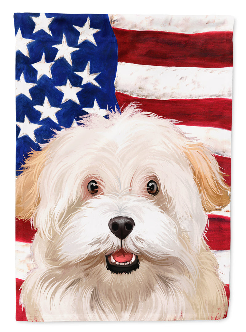 Alpine Spaniel American Flag Flag Canvas House Size CK6394CHF