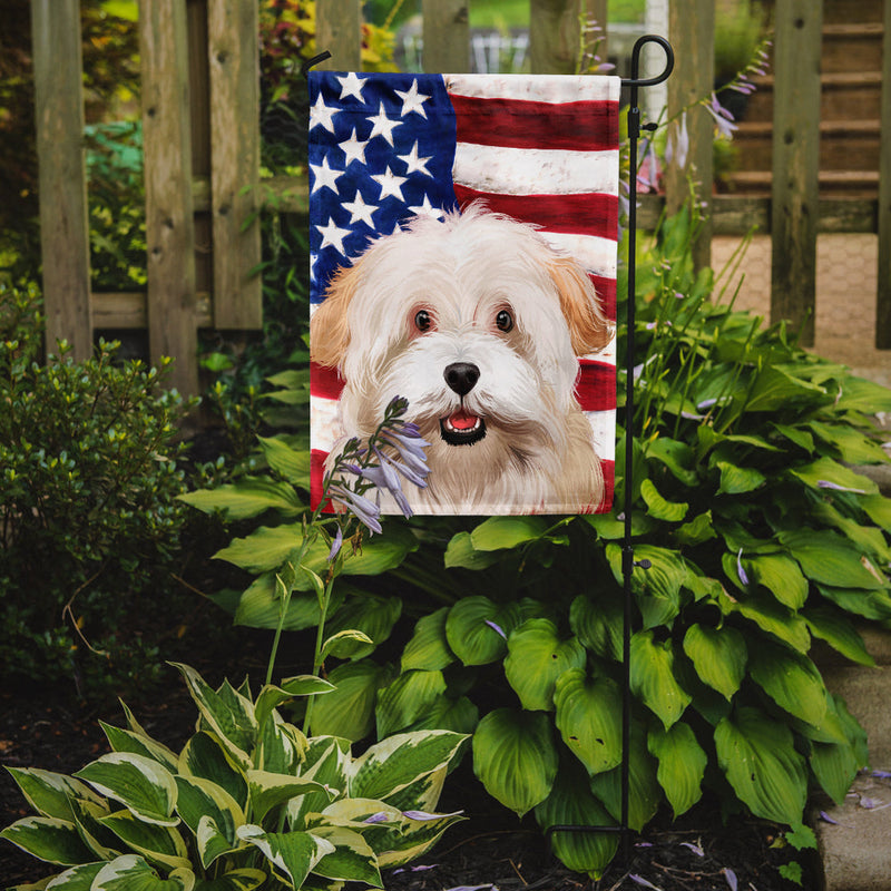 Alpine Spaniel American Flag Flag Garden Size CK6394GF