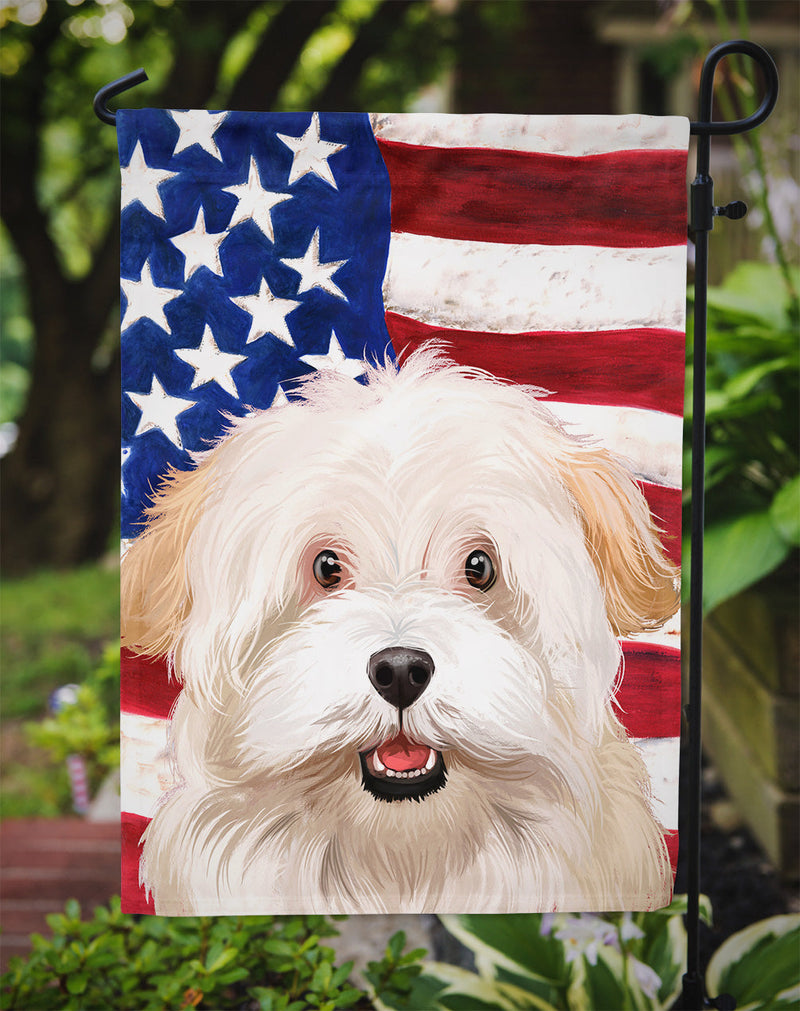 Alpine Spaniel American Flag Flag Garden Size CK6394GF