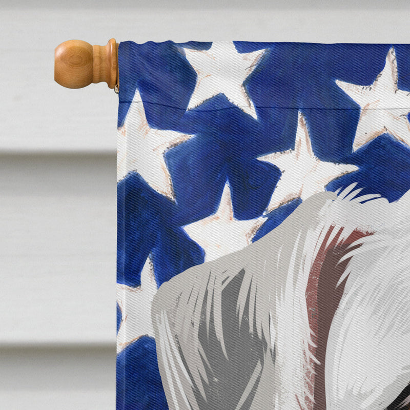 American Bulldog American Flag Flag Canvas House Size CK6395CHF