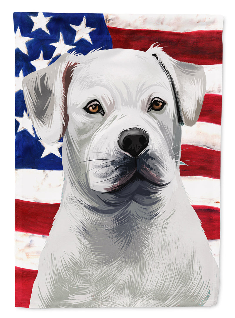 American Bulldog American Flag Flag Canvas House Size CK6395CHF