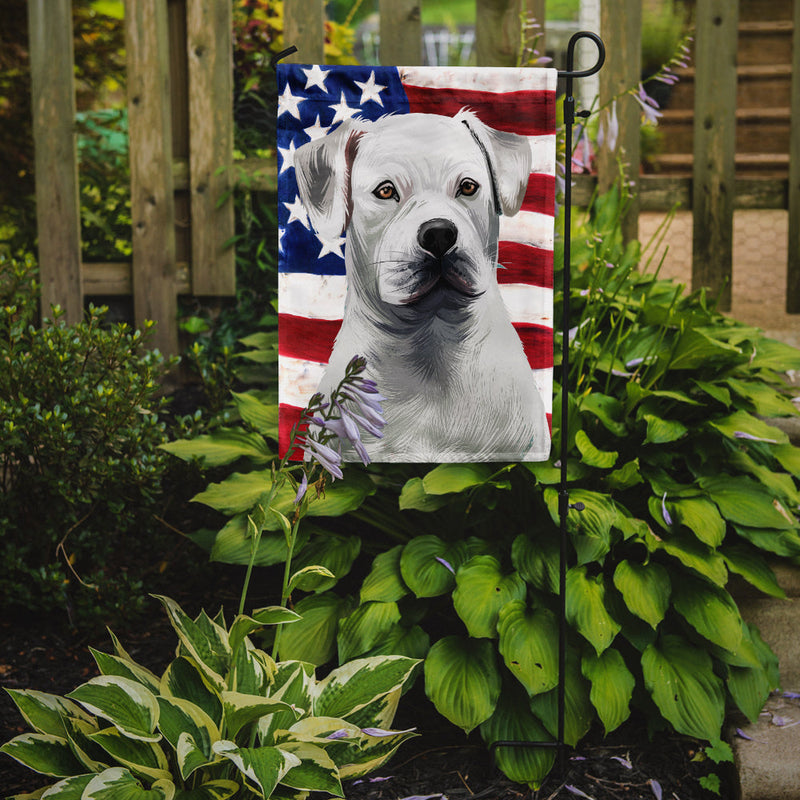 American Bulldog American Flag Flag Garden Size CK6395GF