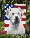 American Bulldog American Flag Garden Flag - Outdoor Decorative Yard Flag CK6395GF