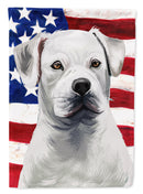 American Bulldog American Flag Garden Flag - Outdoor Decorative Yard Flag CK6395GF