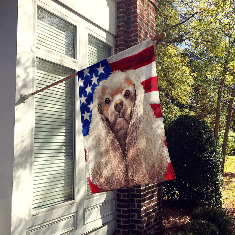 American Cocker Spaniel American Flag Flag Canvas House Size CK6396CHF