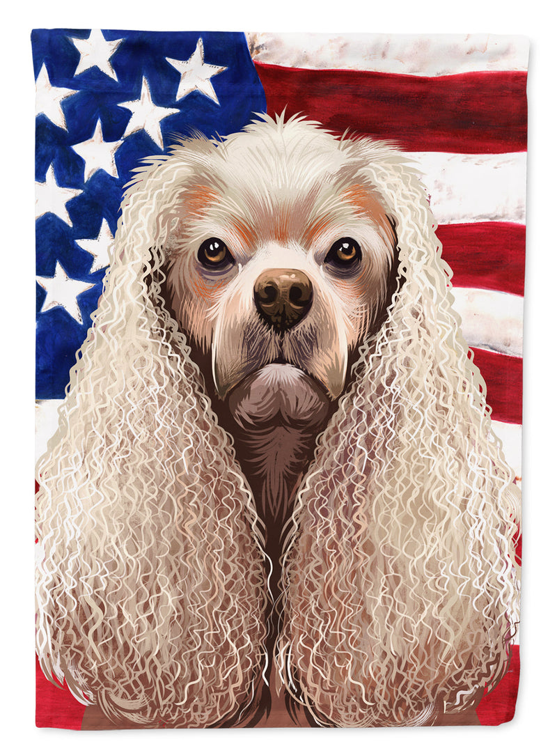 American Cocker Spaniel American Flag Flag Canvas House Size CK6396CHF