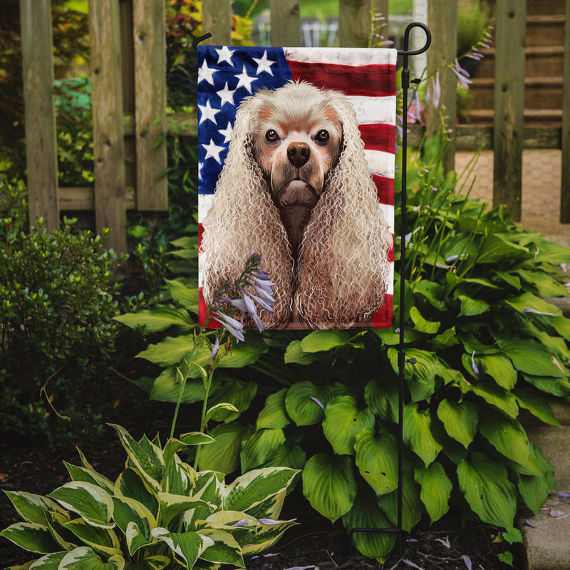 American Cocker Spaniel American Flag Flag Garden Size CK6396GF