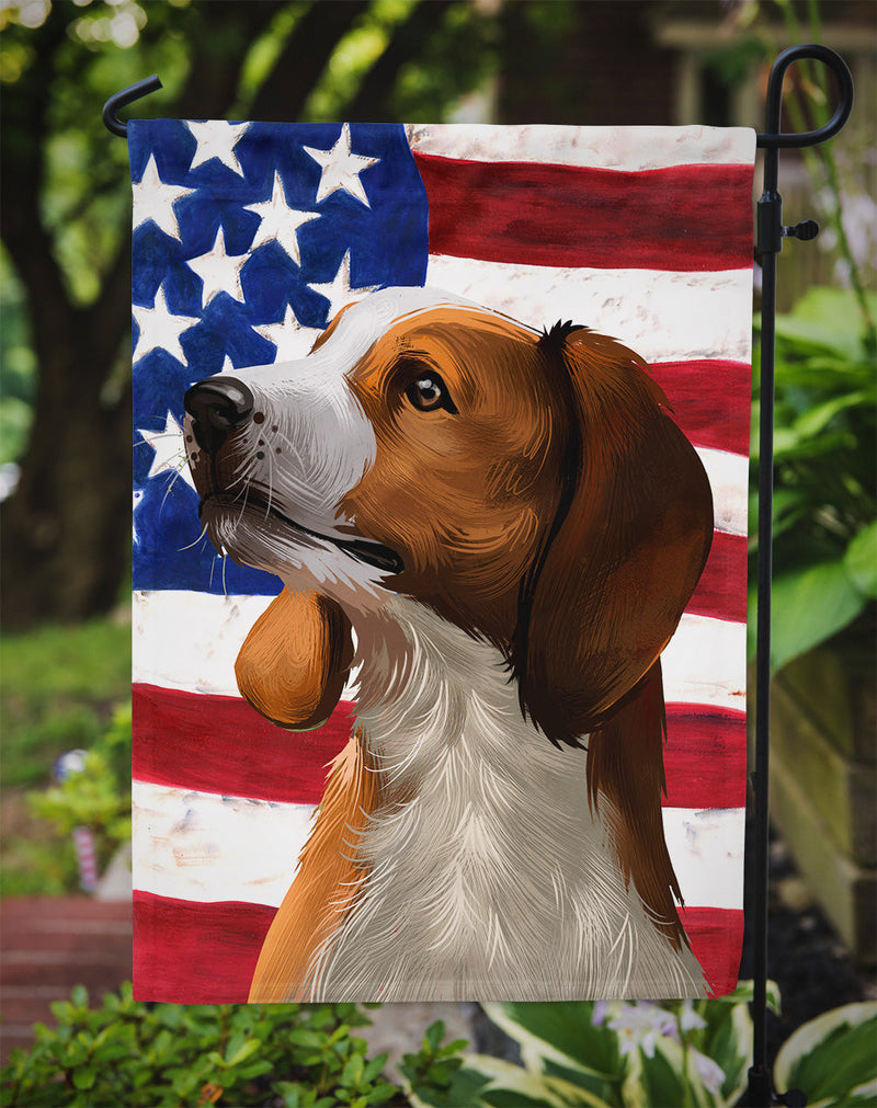 American English Coonhound American Flag Garden Flag - Outdoor Decorative Yard Flag CK6397GF