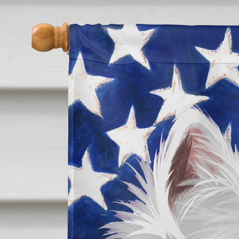 American Eskimo Dog American Flag Flag Canvas House Size CK6398CHF
