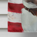American Foxhound Dog American Flag Flag Canvas House Size CK6399CHF