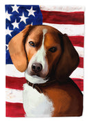 American Foxhound Dog American Flag Flag Canvas House Size CK6399CHF
