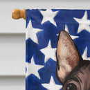 American Hairless Terrier American Flag Flag Canvas House Size CK6400CHF
