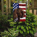 American Water Spaniel  American Flag Garden Flag - Outdoor Decorative Yard Flag CK6402GF