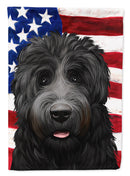 Black Russian Terrier American Flag Garden Flag - Outdoor Decorative Yard Flag CK6438GF