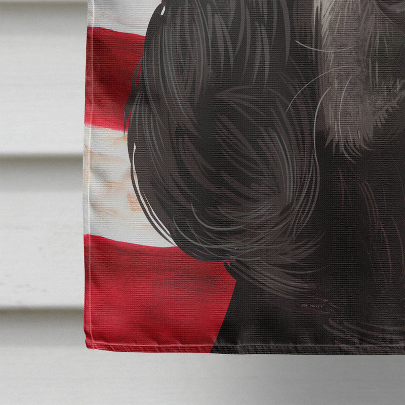 Blue Picardy Spaniel American Flag Flag Canvas House Size CK6443CHF