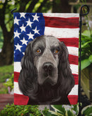 Blue Picardy Spaniel American Flag Garden Flag - Outdoor Decorative Yard Flag CK6443GF