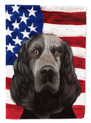 Blue Picardy Spaniel American Flag Garden Flag - Outdoor Decorative Yard Flag CK6443GF