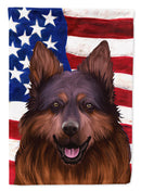 Bohemian Shepherd American Flag Flag Canvas House Size CK6445CHF