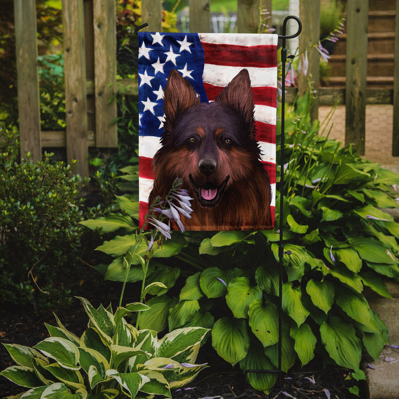 Bohemian Shepherd American Flag Flag Garden Size CK6445GF