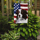 Border Collie Dog American Flag Garden Flag - Outdoor Decorative Yard Flag CK6447GF
