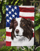 Border Collie Dog American Flag Garden Flag - Outdoor Decorative Yard Flag CK6447GF