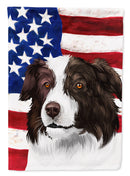 Border Collie Dog American Flag Garden Flag - Outdoor Decorative Yard Flag CK6447GF
