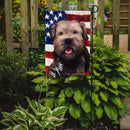 Border Terrier Dog American Flag Garden Flag - Outdoor Decorative Yard Flag CK6448GF