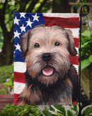 Border Terrier Dog American Flag Garden Flag - Outdoor Decorative Yard Flag CK6448GF