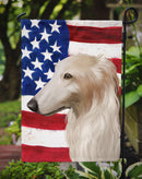Borzoi Dog American Flag Garden Flag - Outdoor Decorative Yard Flag CK6449GF