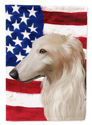 Borzoi Dog American Flag Garden Flag - Outdoor Decorative Yard Flag CK6449GF