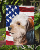 Bosnian Coarse-haired Hound American Flag Garden Flag - Outdoor Decorative Yard Flag CK6450GF