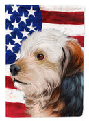 Bosnian Coarse-haired Hound American Flag Garden Flag - Outdoor Decorative Yard Flag CK6450GF