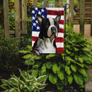 Boston Terrier Dog American Flag Garden Flag - Outdoor Decorative Yard Flag CK6451GF